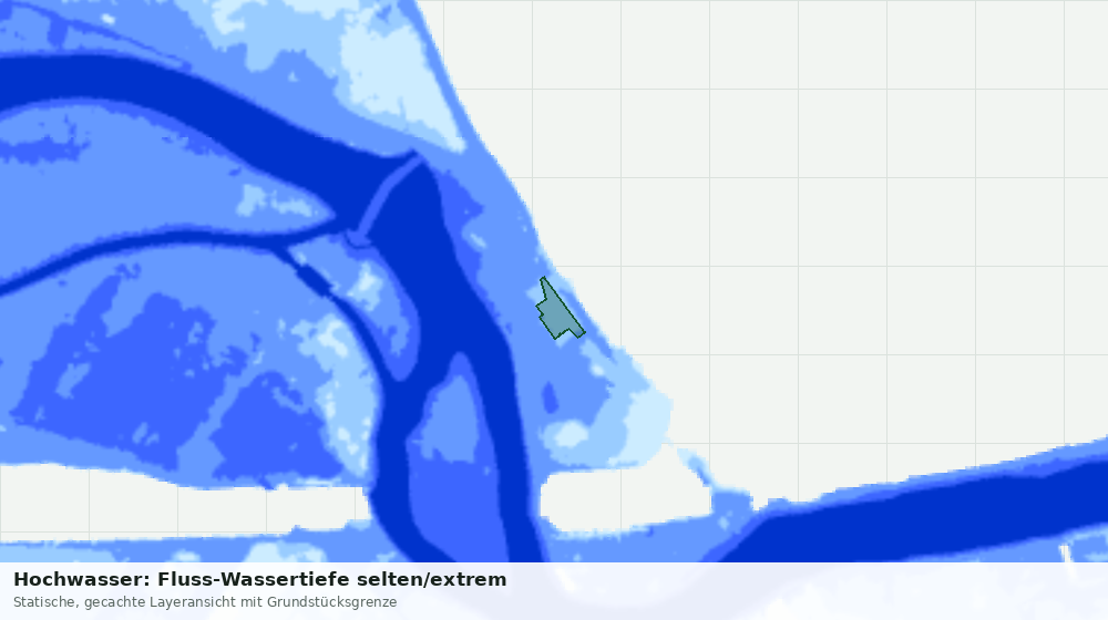 Statische Kartenansicht: Hochwasser: Fluss-Wassertiefe selten/extrem