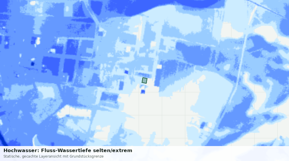 Statische Kartenansicht: Hochwasser: Fluss-Wassertiefe selten/extrem
