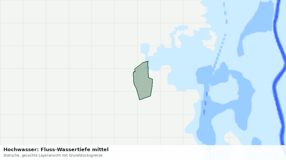 Statische Kartenansicht: Hochwasser: Fluss-Wassertiefe mittel