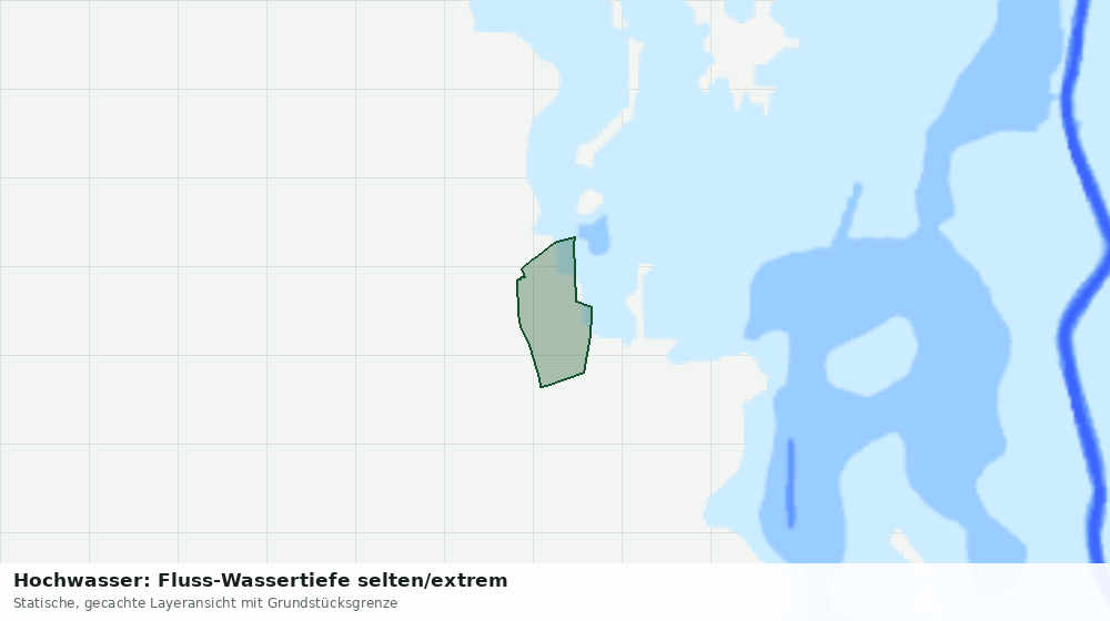 Statische Kartenansicht: Hochwasser: Fluss-Wassertiefe selten/extrem
