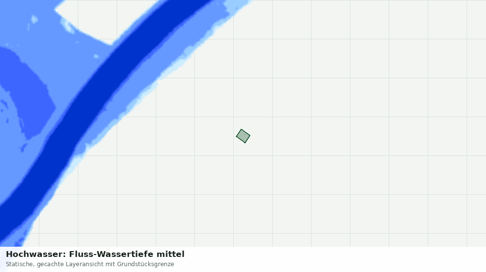 Statische Kartenansicht: Hochwasser: Fluss-Wassertiefe mittel