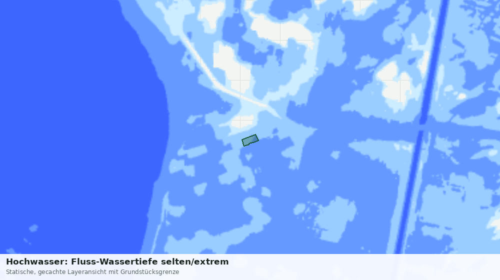 Statische Kartenansicht: Hochwasser: Fluss-Wassertiefe selten/extrem