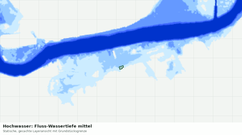 Statische Kartenansicht: Hochwasser: Fluss-Wassertiefe mittel