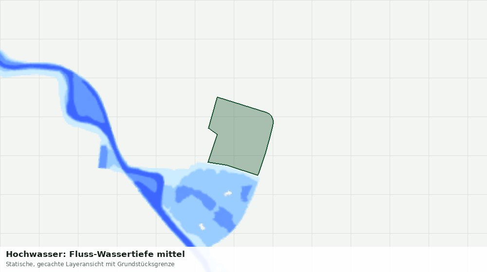 Statische Kartenansicht: Hochwasser: Fluss-Wassertiefe mittel