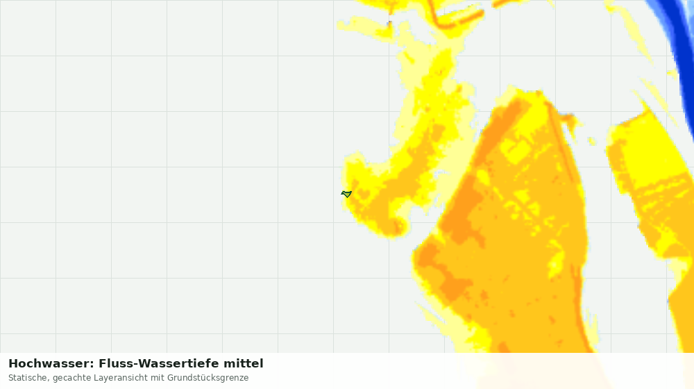 Statische Kartenansicht: Hochwasser: Fluss-Wassertiefe mittel