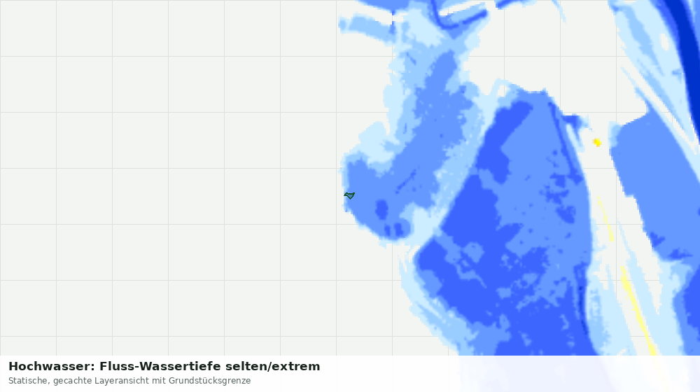 Statische Kartenansicht: Hochwasser: Fluss-Wassertiefe selten/extrem