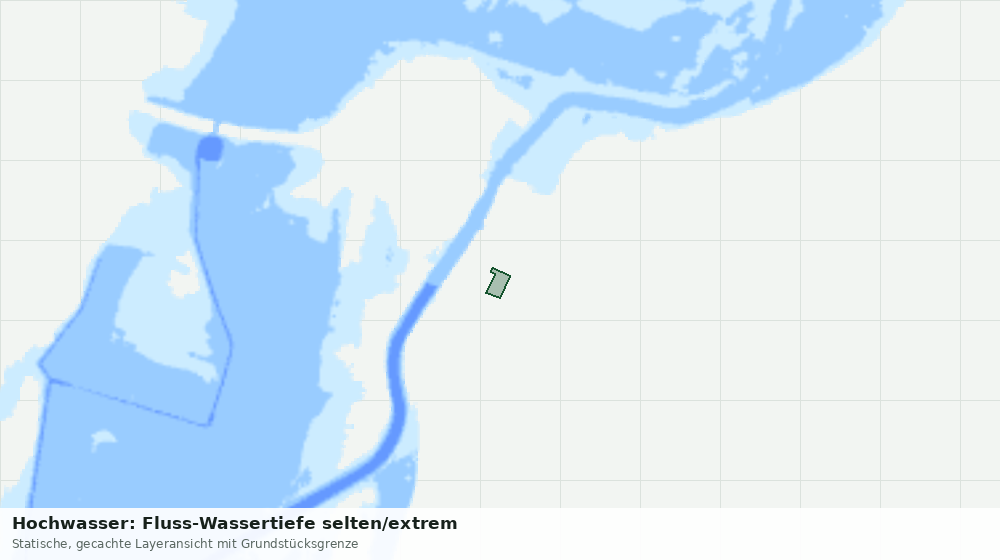 Statische Kartenansicht: Hochwasser: Fluss-Wassertiefe selten/extrem