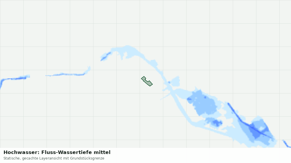 Statische Kartenansicht: Hochwasser: Fluss-Wassertiefe mittel
