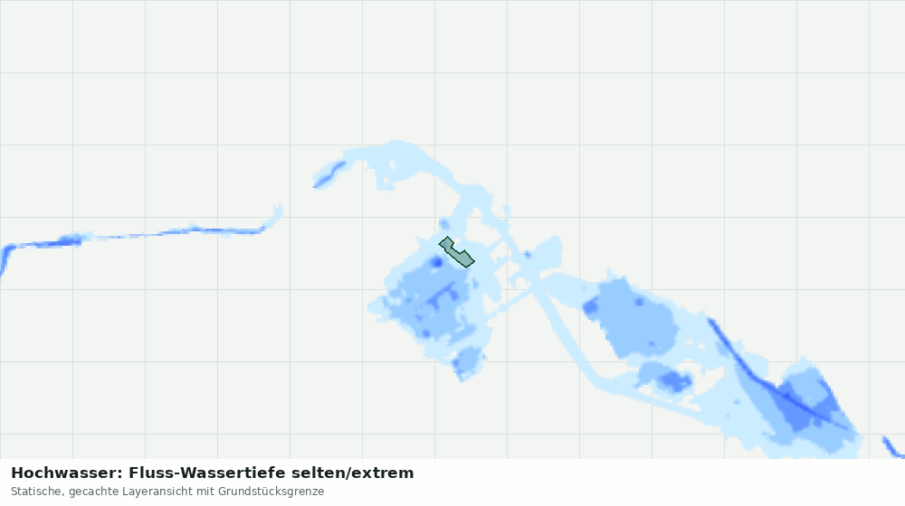 Statische Kartenansicht: Hochwasser: Fluss-Wassertiefe selten/extrem