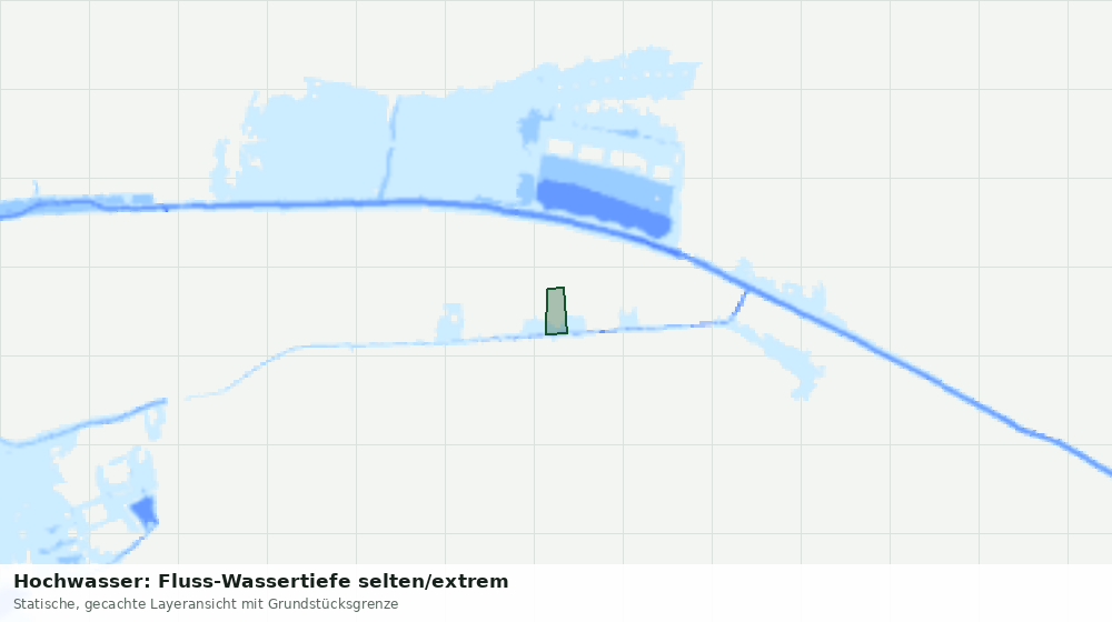 Statische Kartenansicht: Hochwasser: Fluss-Wassertiefe selten/extrem
