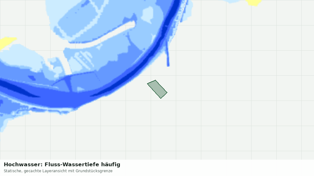 Statische Kartenansicht: Hochwasser: Fluss-Wassertiefe häufig