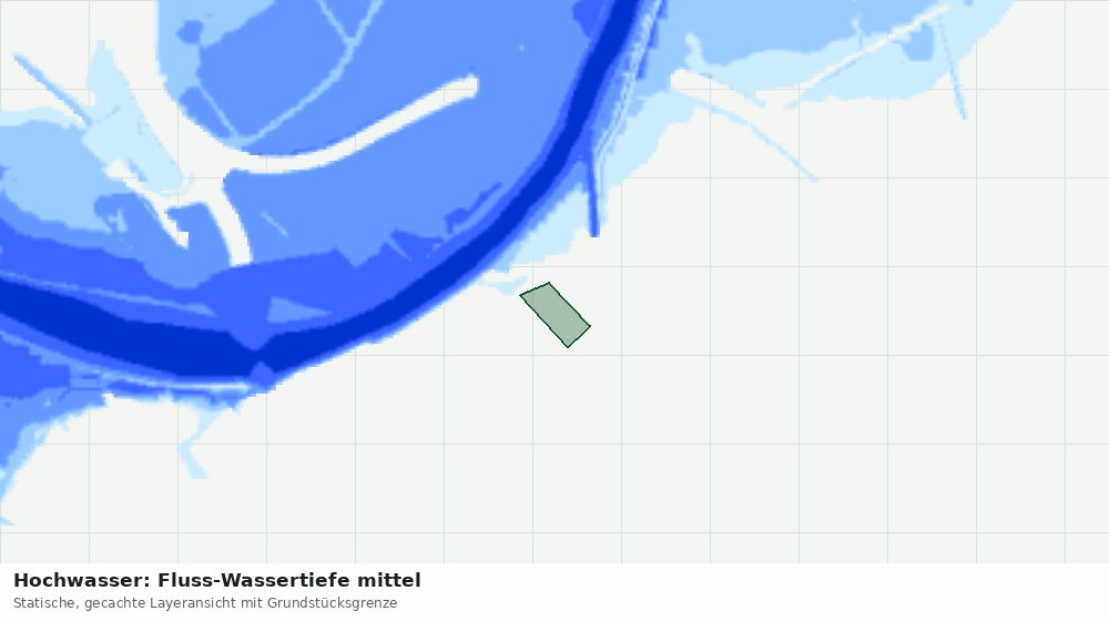 Statische Kartenansicht: Hochwasser: Fluss-Wassertiefe mittel