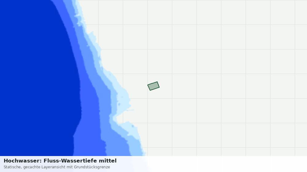 Statische Kartenansicht: Hochwasser: Fluss-Wassertiefe mittel