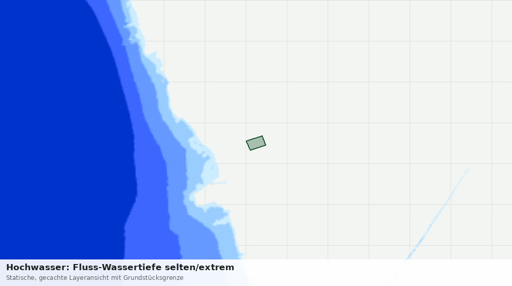 Statische Kartenansicht: Hochwasser: Fluss-Wassertiefe selten/extrem