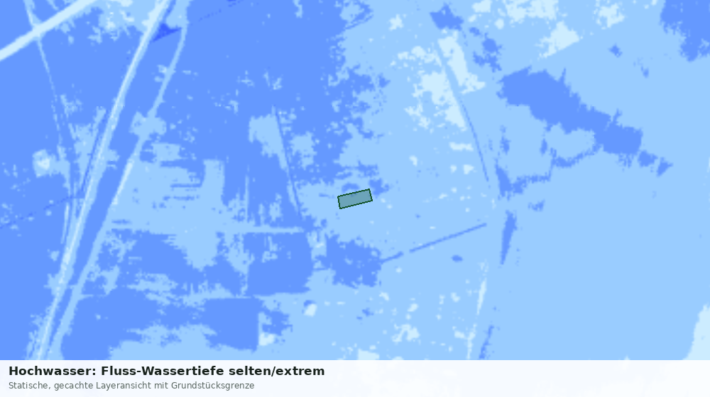 Statische Kartenansicht: Hochwasser: Fluss-Wassertiefe selten/extrem
