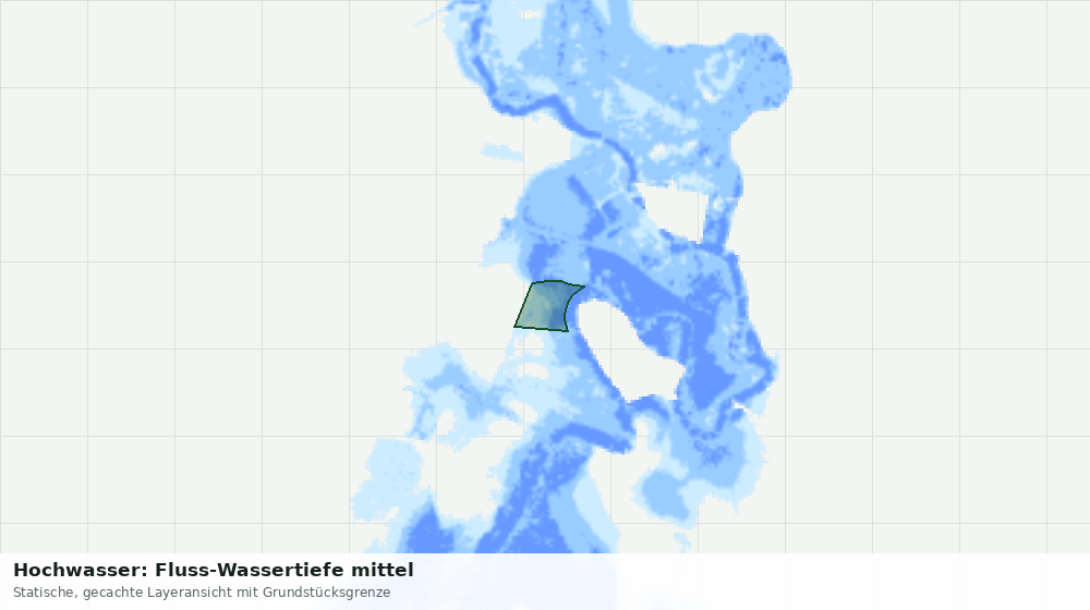 Statische Kartenansicht: Hochwasser: Fluss-Wassertiefe mittel