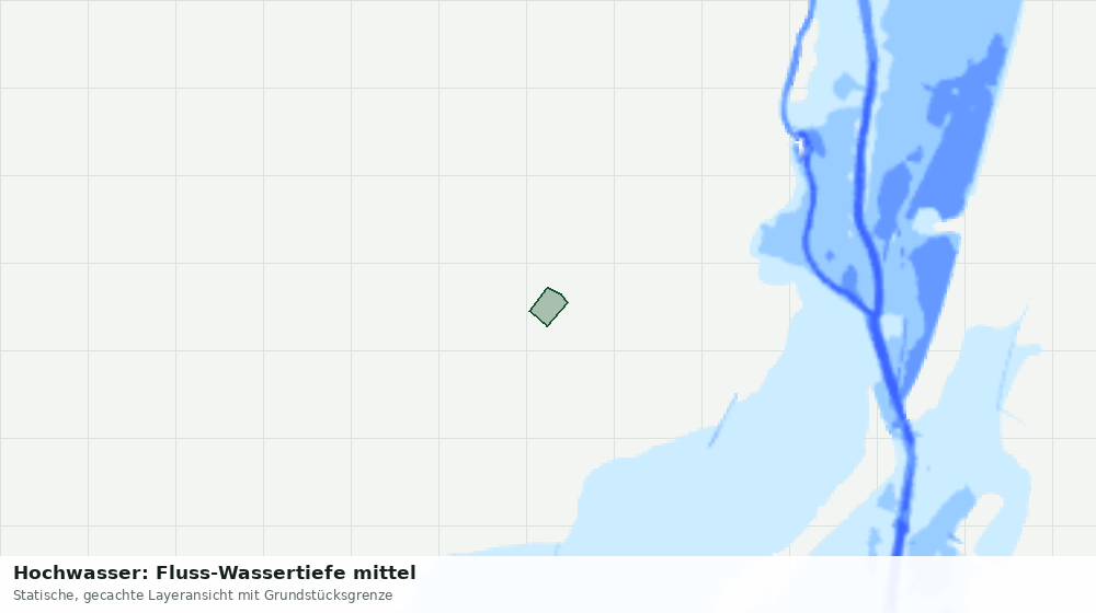 Statische Kartenansicht: Hochwasser: Fluss-Wassertiefe mittel
