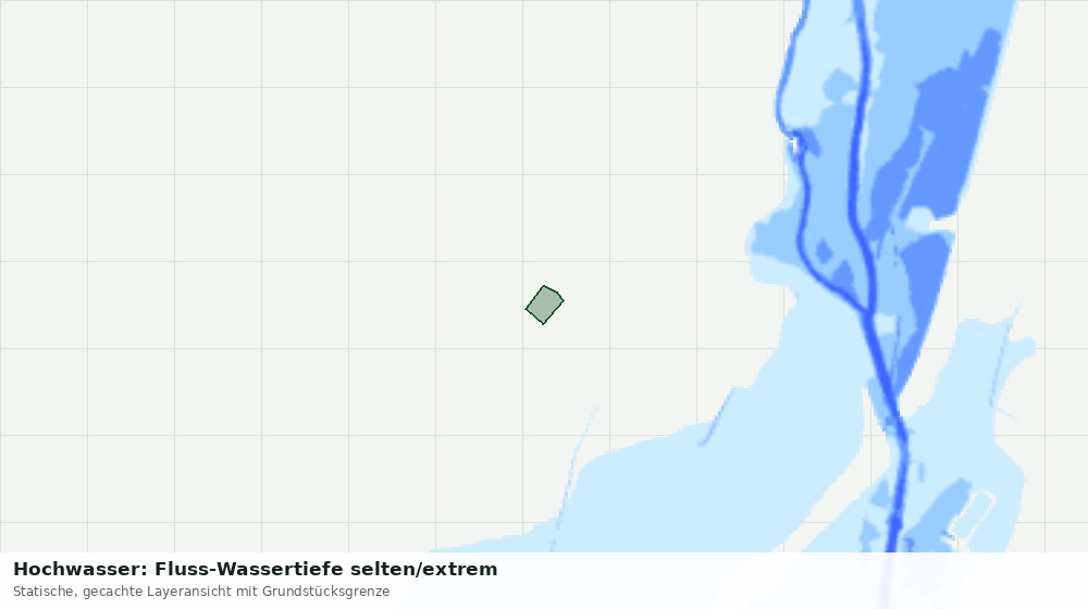 Statische Kartenansicht: Hochwasser: Fluss-Wassertiefe selten/extrem