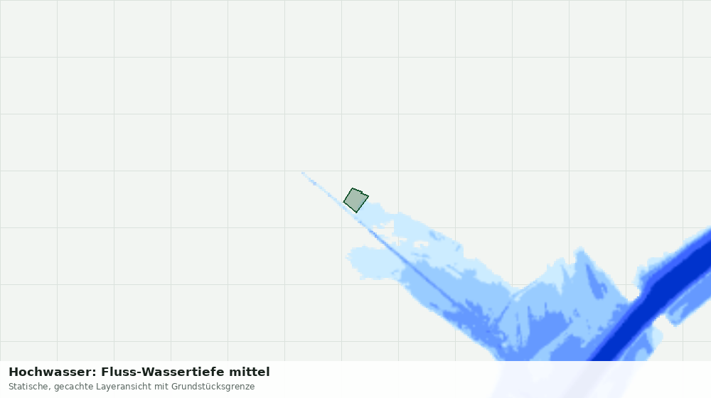 Statische Kartenansicht: Hochwasser: Fluss-Wassertiefe mittel