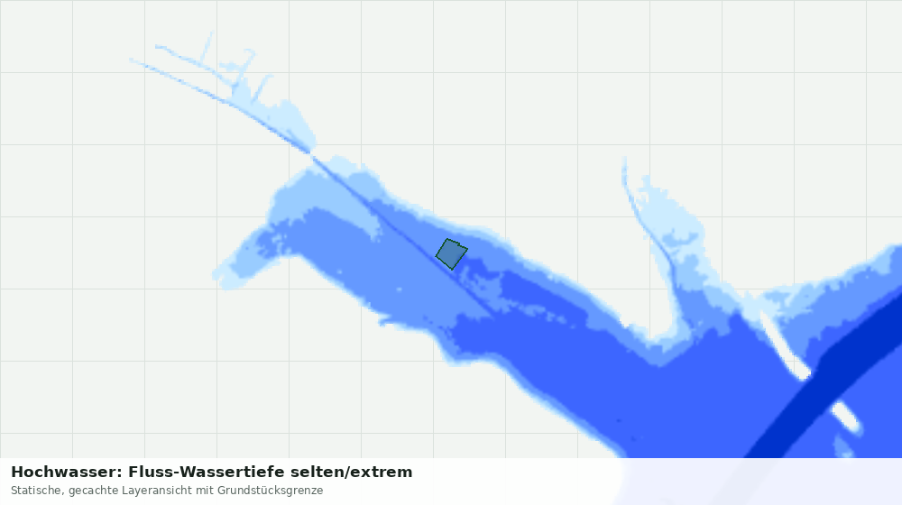 Statische Kartenansicht: Hochwasser: Fluss-Wassertiefe selten/extrem