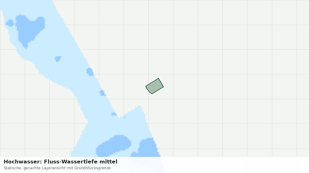 Statische Kartenansicht: Hochwasser: Fluss-Wassertiefe mittel