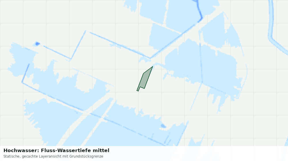 Statische Kartenansicht: Hochwasser: Fluss-Wassertiefe mittel