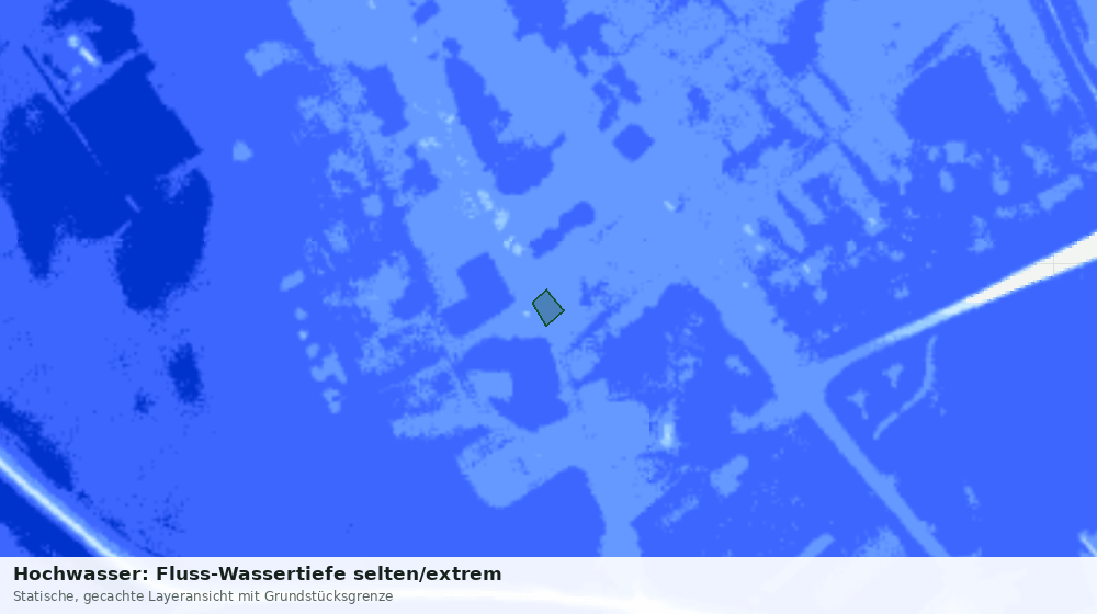 Statische Kartenansicht: Hochwasser: Fluss-Wassertiefe selten/extrem