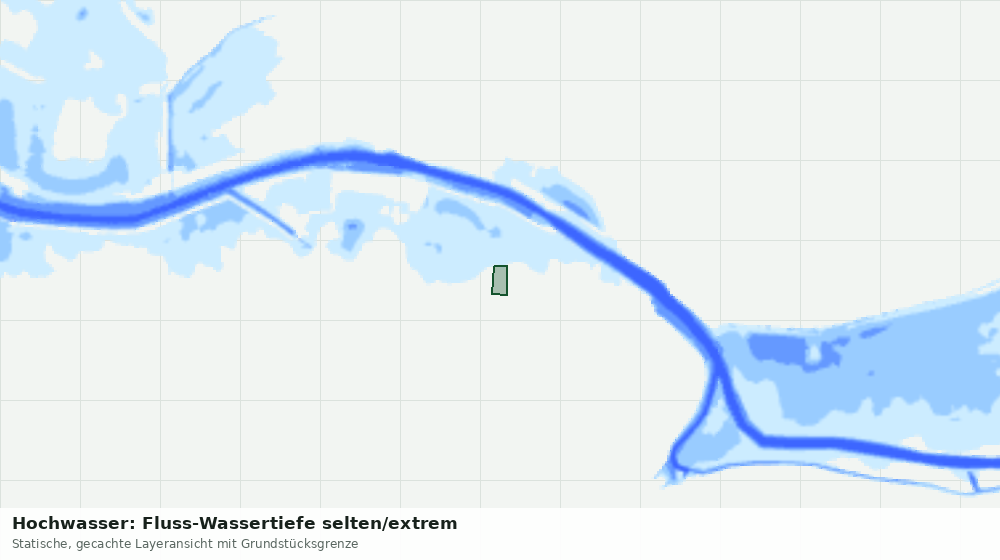 Statische Kartenansicht: Hochwasser: Fluss-Wassertiefe selten/extrem