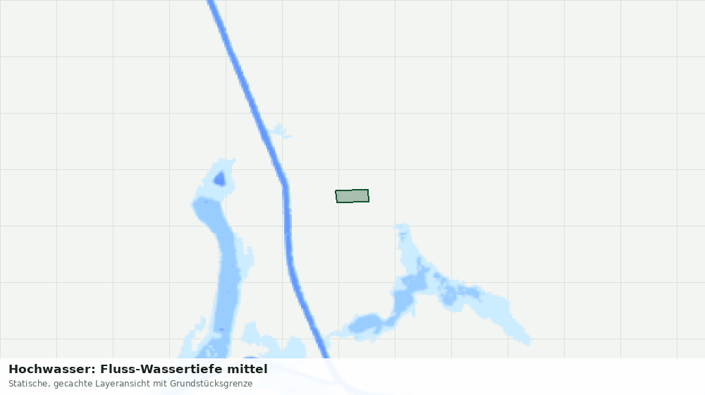 Statische Kartenansicht: Hochwasser: Fluss-Wassertiefe mittel