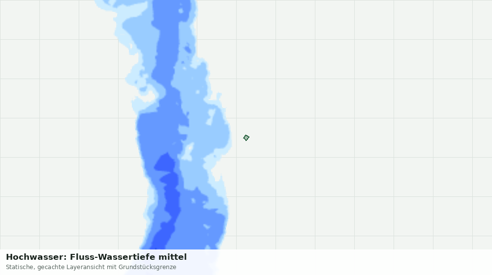Statische Kartenansicht: Hochwasser: Fluss-Wassertiefe mittel