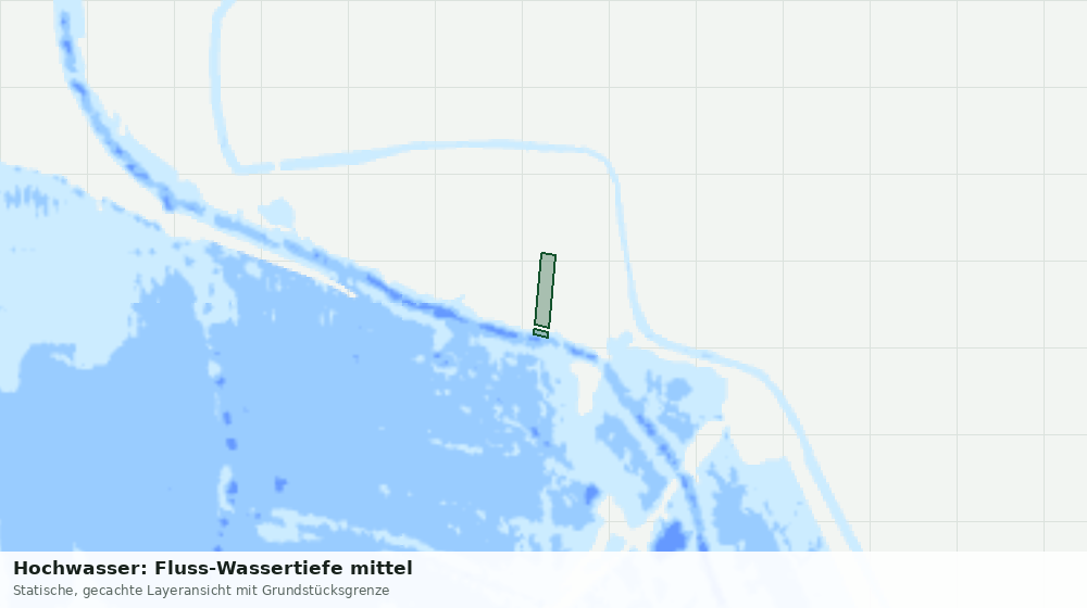 Statische Kartenansicht: Hochwasser: Fluss-Wassertiefe mittel