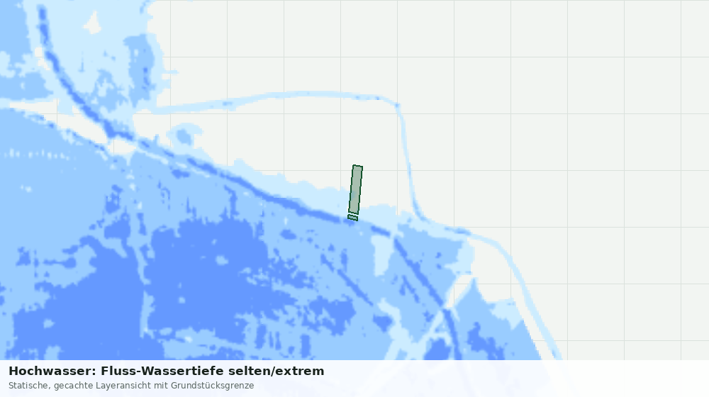 Statische Kartenansicht: Hochwasser: Fluss-Wassertiefe selten/extrem