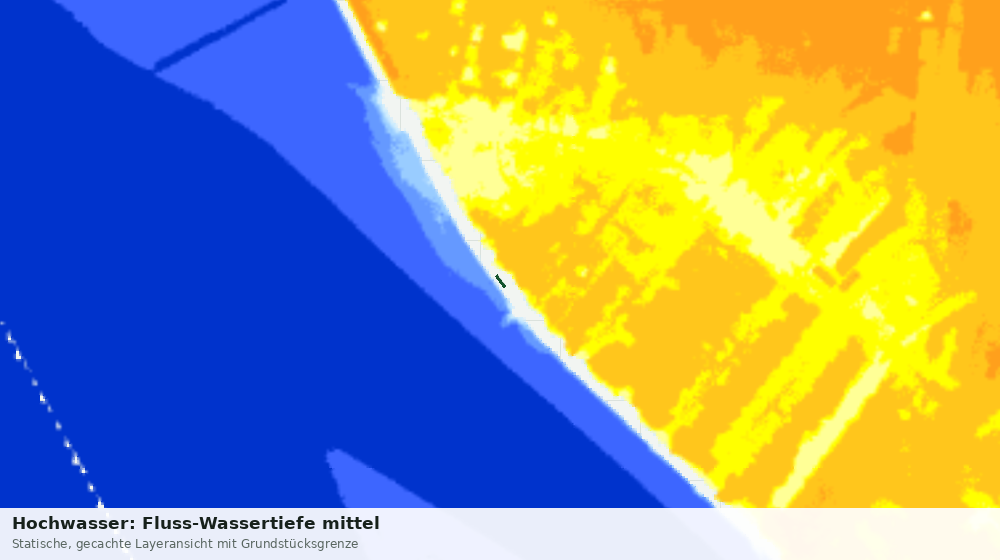 Statische Kartenansicht: Hochwasser: Fluss-Wassertiefe mittel