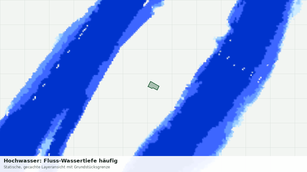 Statische Kartenansicht: Hochwasser: Fluss-Wassertiefe häufig
