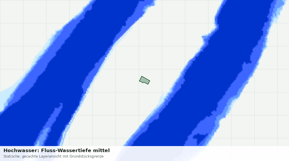 Statische Kartenansicht: Hochwasser: Fluss-Wassertiefe mittel