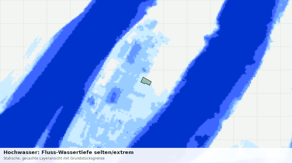 Statische Kartenansicht: Hochwasser: Fluss-Wassertiefe selten/extrem