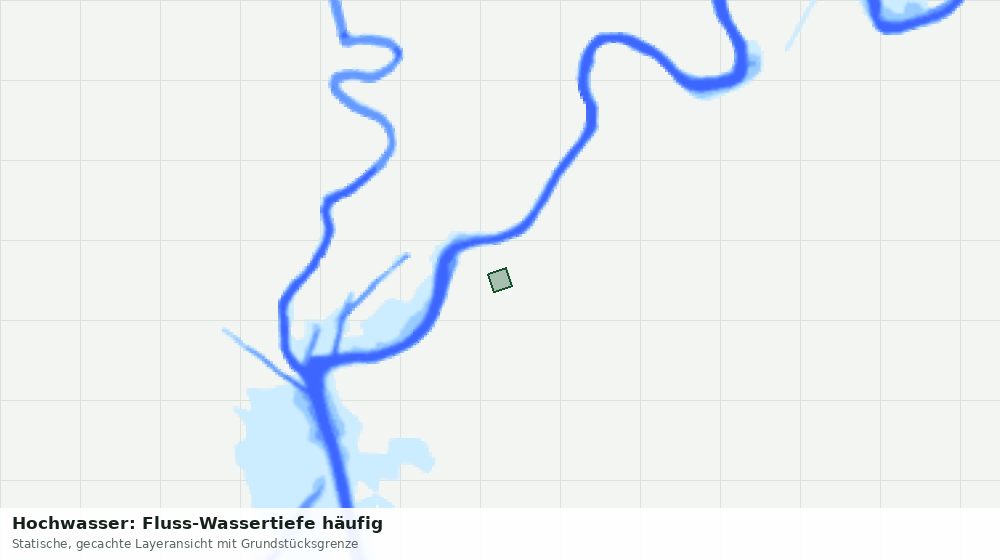 Statische Kartenansicht: Hochwasser: Fluss-Wassertiefe häufig