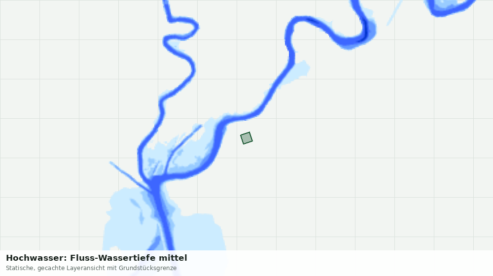 Statische Kartenansicht: Hochwasser: Fluss-Wassertiefe mittel
