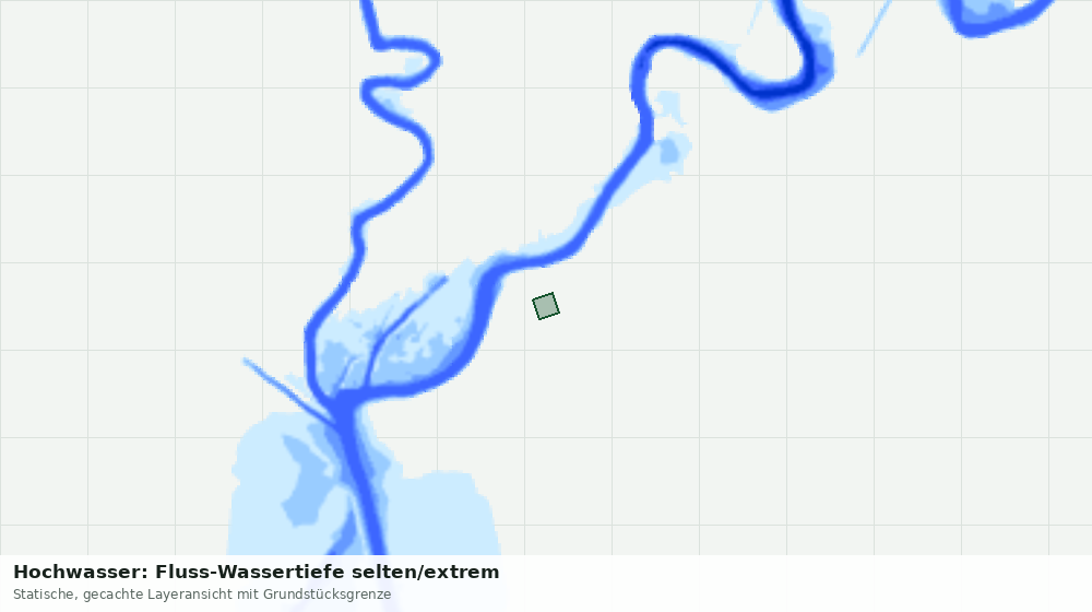Statische Kartenansicht: Hochwasser: Fluss-Wassertiefe selten/extrem