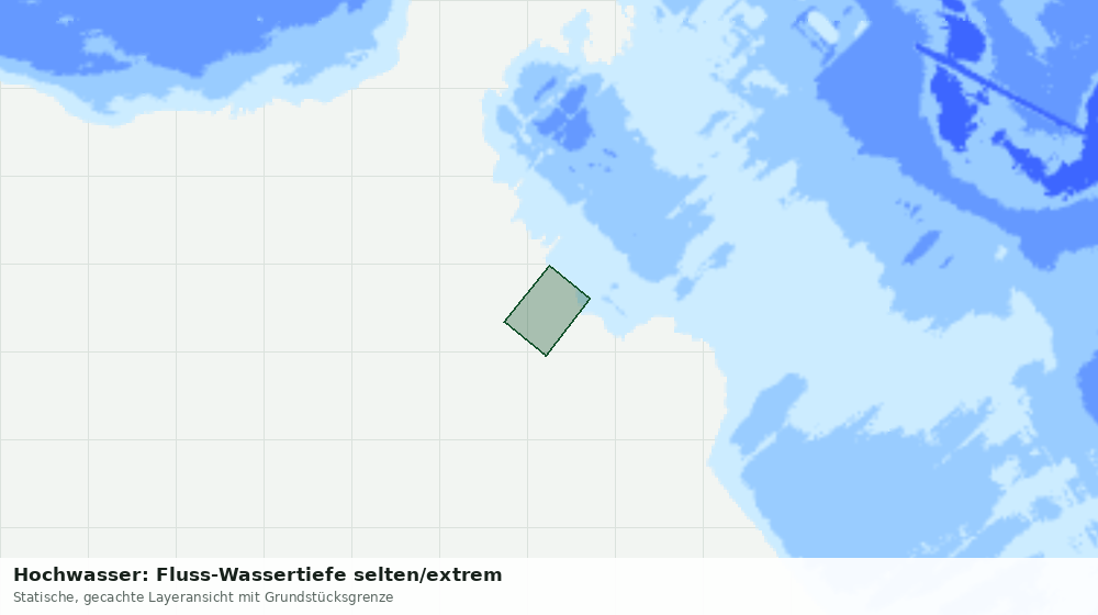 Statische Kartenansicht: Hochwasser: Fluss-Wassertiefe selten/extrem
