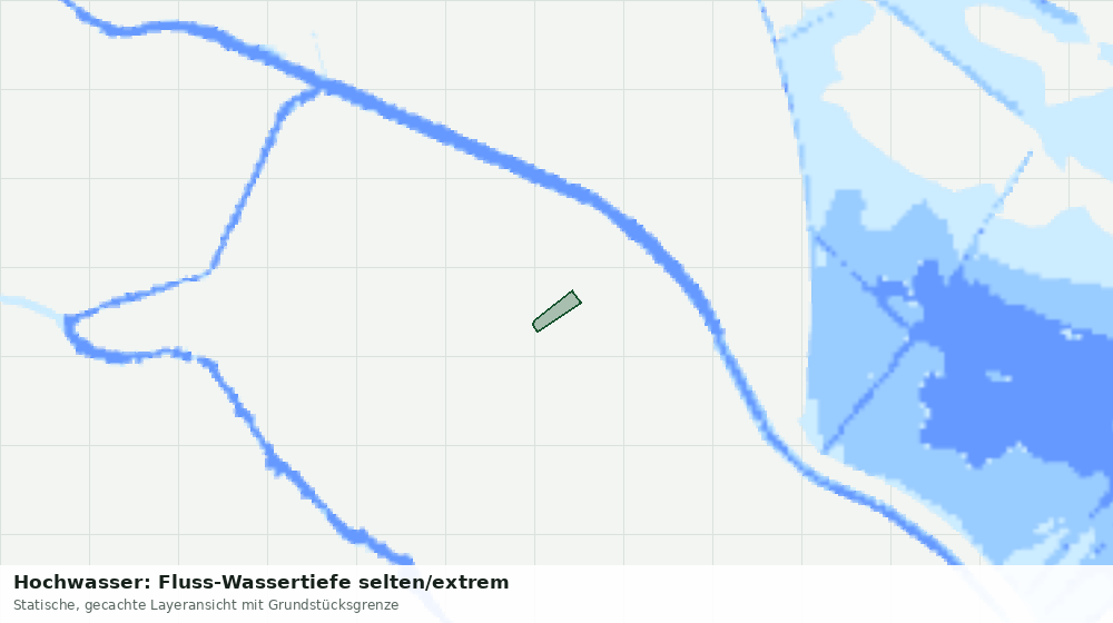 Statische Kartenansicht: Hochwasser: Fluss-Wassertiefe selten/extrem