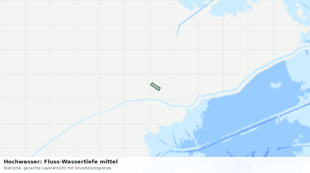 Statische Kartenansicht: Hochwasser: Fluss-Wassertiefe mittel