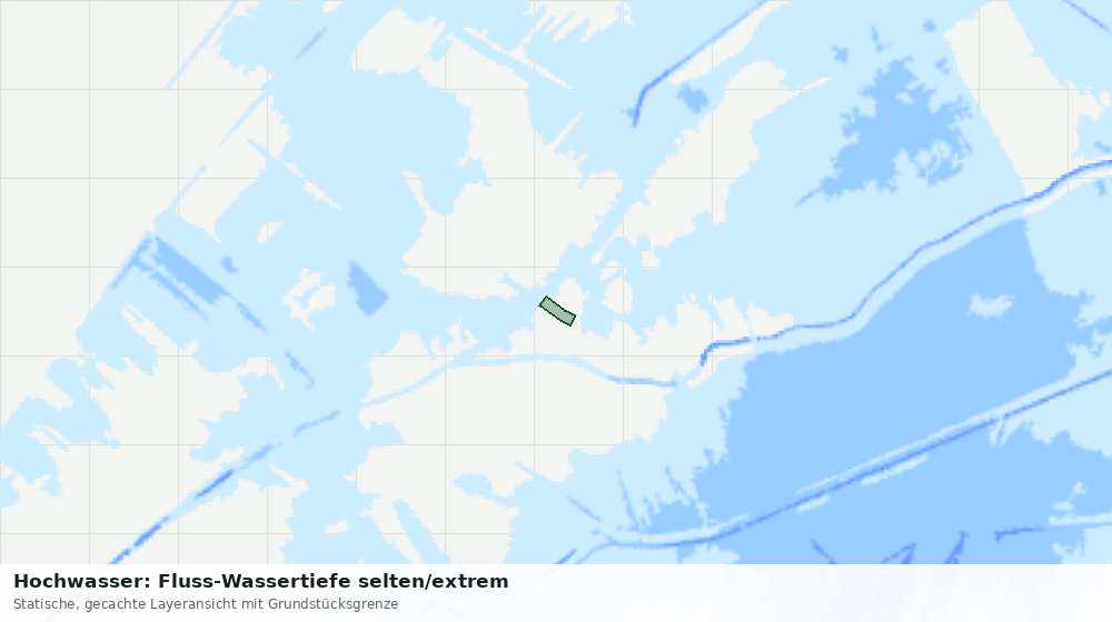 Statische Kartenansicht: Hochwasser: Fluss-Wassertiefe selten/extrem
