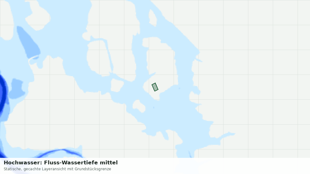 Statische Kartenansicht: Hochwasser: Fluss-Wassertiefe mittel