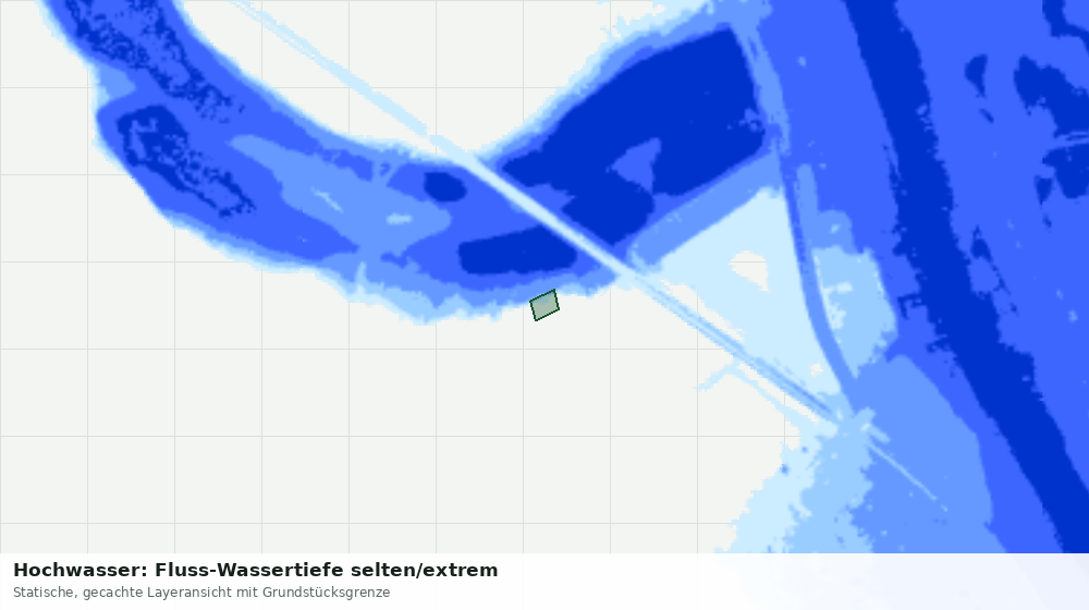 Statische Kartenansicht: Hochwasser: Fluss-Wassertiefe selten/extrem