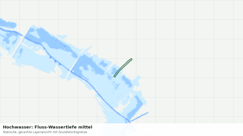 Statische Kartenansicht: Hochwasser: Fluss-Wassertiefe mittel