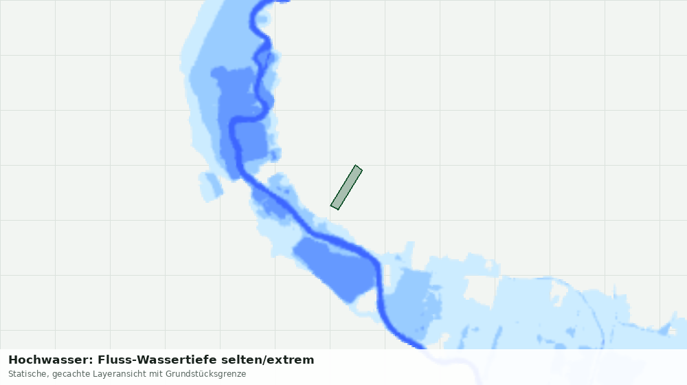 Statische Kartenansicht: Hochwasser: Fluss-Wassertiefe selten/extrem