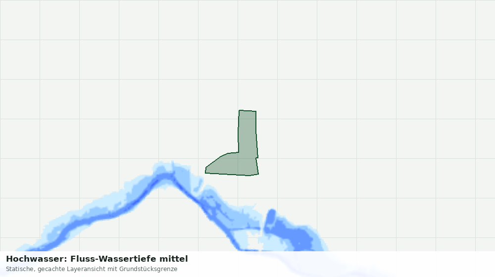 Statische Kartenansicht: Hochwasser: Fluss-Wassertiefe mittel