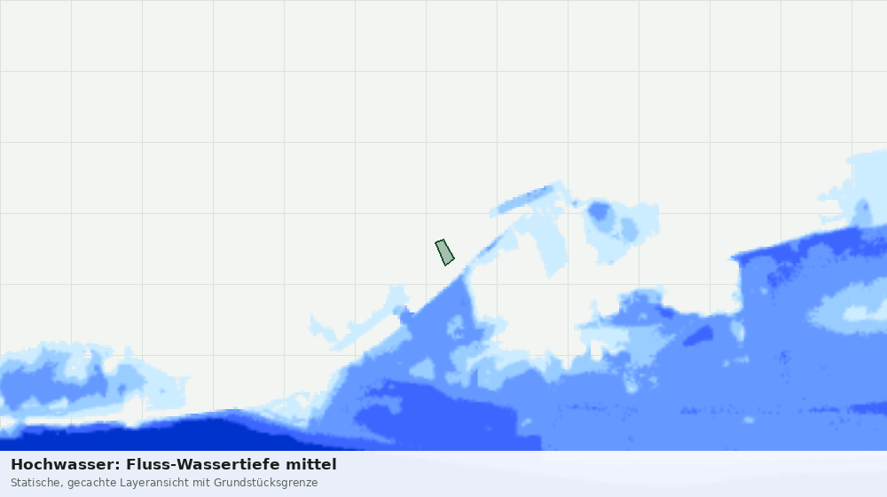 Statische Kartenansicht: Hochwasser: Fluss-Wassertiefe mittel