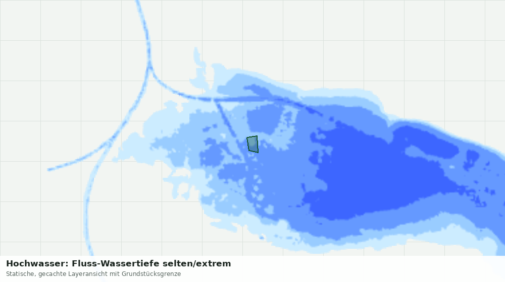 Statische Kartenansicht: Hochwasser: Fluss-Wassertiefe selten/extrem